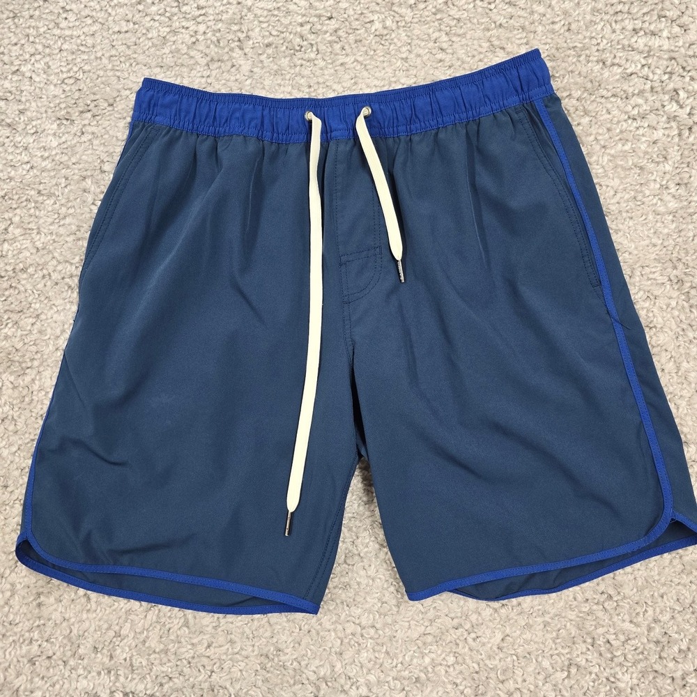 Fair Harbor Mens Quick Dry Swim Trunks Navy Blue Size M Beach Casual